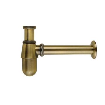 Vidric Basin Drain In Wall Luxurious P-Trap Old Style Solid Brass Wall Siphon Bottle Trap With Basin Pop Up Waste Plumbing Tube