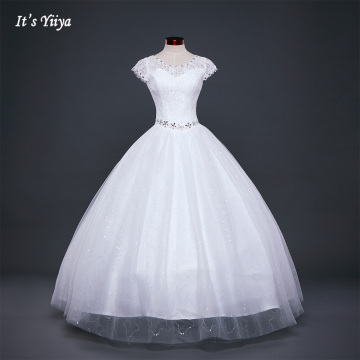 Free Shipping White or Red Cheap Lace Wedding Dress Princess Wedding Frocks Lace up Fashion Vestidos De Novia Ball gown HS587