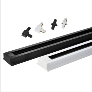 5pcs/lot led Track light rail for 2 line,100cm aluminium white and black lead rail with connectors ,ceiling /wall mounted track