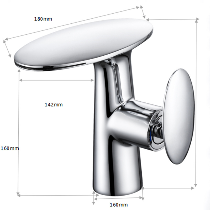 Mushroom head cold and hot brass basin faucet faucet 5 