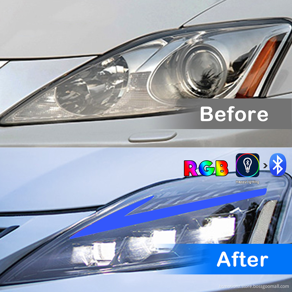 HCMOTIONZ 2006-2012 Lexus IS 250 350 F RGB LED Headlights