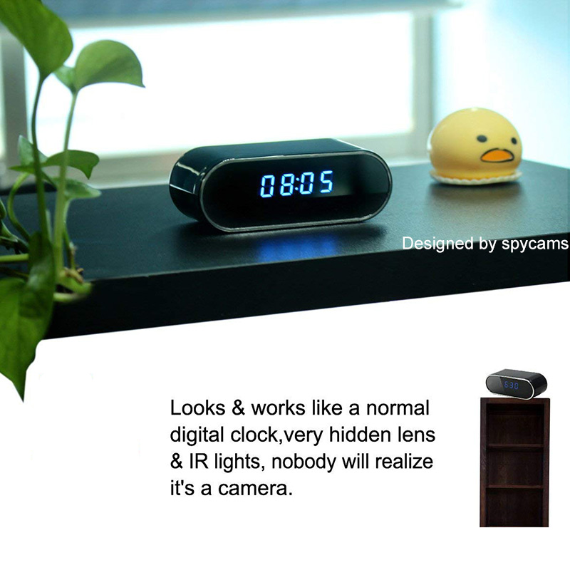 Wireless Nanny Clock 1080P WIFI Mini Camera P2P IP/AP Security Night Vision Motion Sensor suppor hidden TF card Remote Monitor