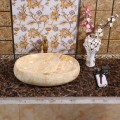 Ellipse Sink Ceramic Art Basin Home Counter Top Wash Basin Household Bathroom Sink Washbasin with Drainer