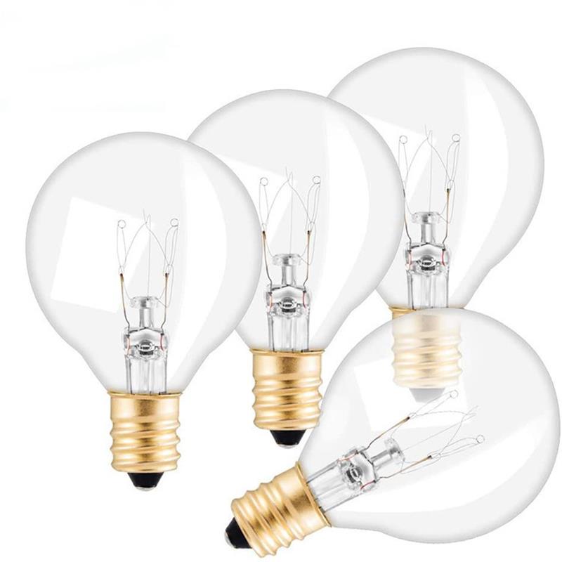 25Pcs String Light Bulb Tungsten Incandescent Light Bulb 7W Base Socket Holder Bulb For String Light Party Home Decoration