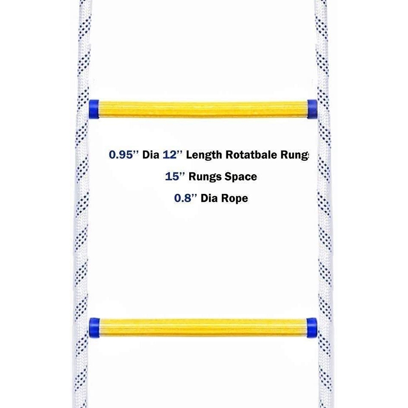 6.5Inch Flexible Ladder Rope Ladder Insulated Ladder Rescue Ladder Rock Climbing Anti-Skid Engineering Rope Ladder