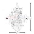 Motorcycle PWK Carburetor for keihin koso pwk carburetor Carb 21 24 26 28 30 32 34 mm with power jet fit on racing motor