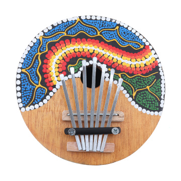 7 Key Popular Kalimba Colored Drawing Coconut Shell Thumb Piano Mbira Natural Mini Keyboard Instrument