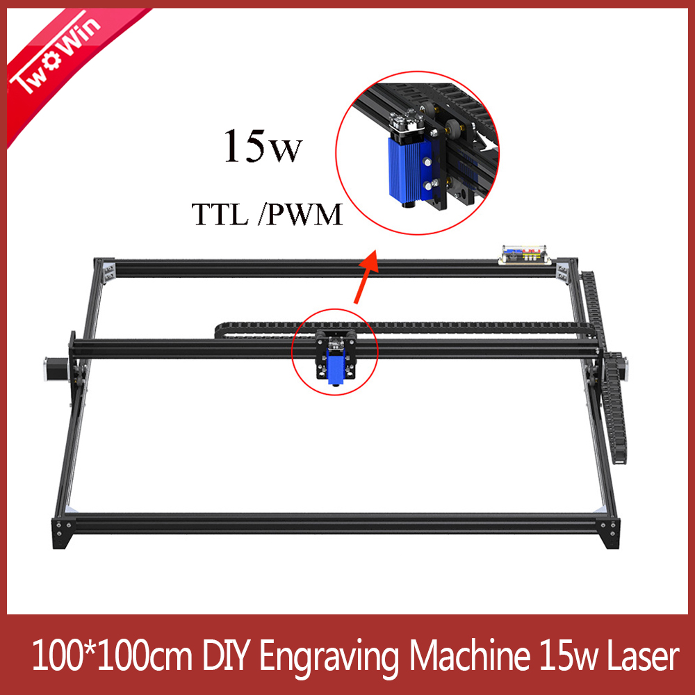 1M*1M 2.5W 5.5W 15W Big Laser CNC GRBL Laser Engraver Machine TTL/PWM Control DIY 100*100cm Engraving Machine Desktop CNC Router