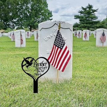 Elegant Metal Grave Marker for Garden Memorial Tribute