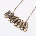 Vintage metal 4 pairs of woman shoes alloy pendant necklace jewelry for lady antique bronze plated fashion style