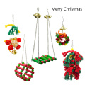 5pcs Parrot toy Christmas decoration set Chew toy swing stand