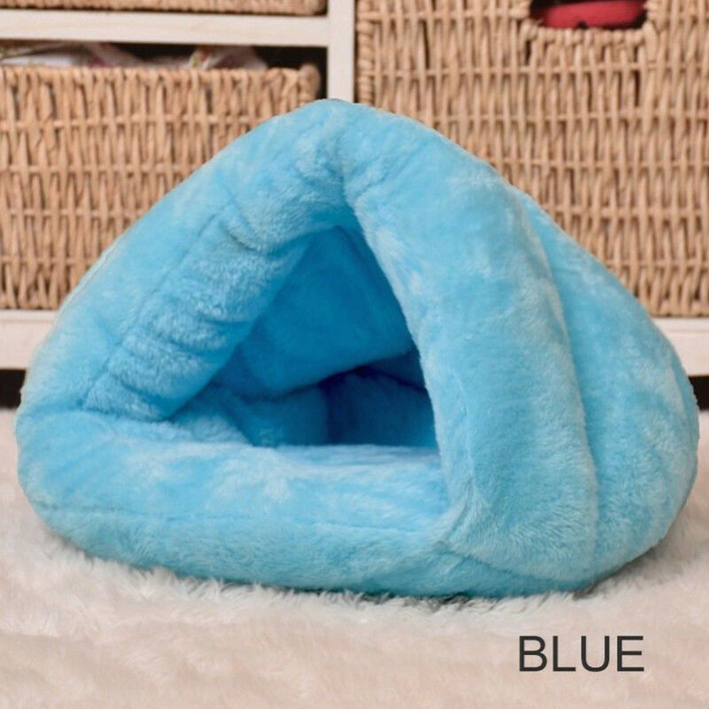 Pet Cat Dog Triangle Bed House Kennel Winter Warm Soft Solid Plush Mat Bedding Cave Basket Washable Nest 2020 New