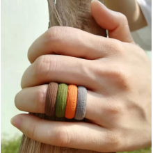 Custom Tree Texture Design Silicone Wedding Rings