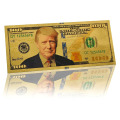 10pcs Pack President Donald Trump Colorized $100 Dollar Bill Gold Foil Banknote Currency Collections Gift CA