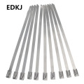 10PCS 7.9x100/150/200/250/300/350/400mm STAINLESS STEEL METAL CABLE TIES TIE ZIP WRAP EXHAUST HEAT STRAPS INDUCTION PIPE