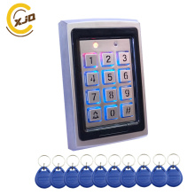 Hot sale ! XJQ Rfid Metal Access Control Keypad with blue back-light Office Door Access Controller +10pcs 125KHz Keyfob cards