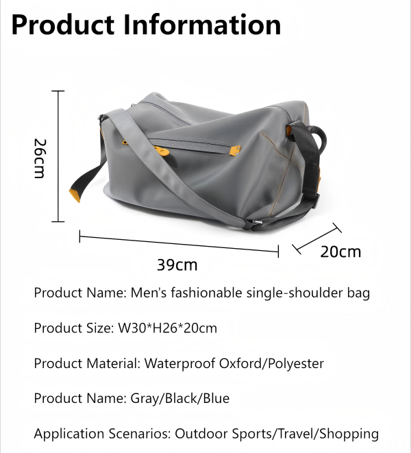Lightweight Crossbody Single-Shoulder Travel Bag