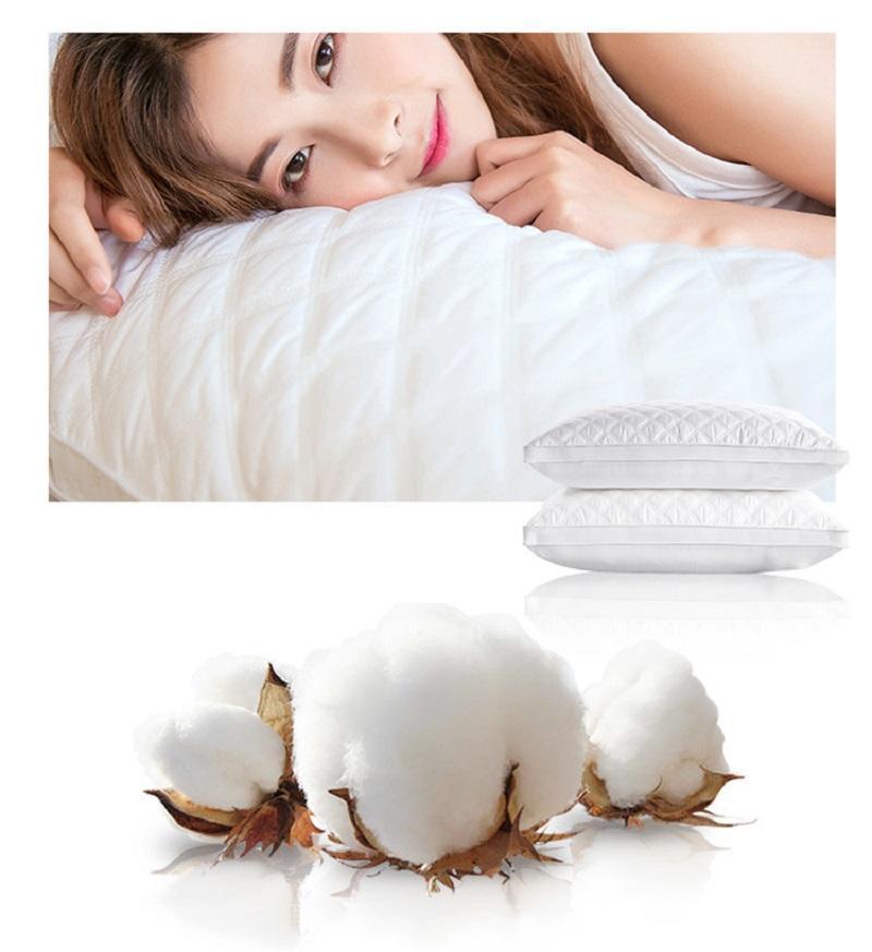 48 White Soft Feather Fabric Pillow Sleep Pillow stretch Neck pillow for Sleeping Hotel standard and Home Supplies bed pillow