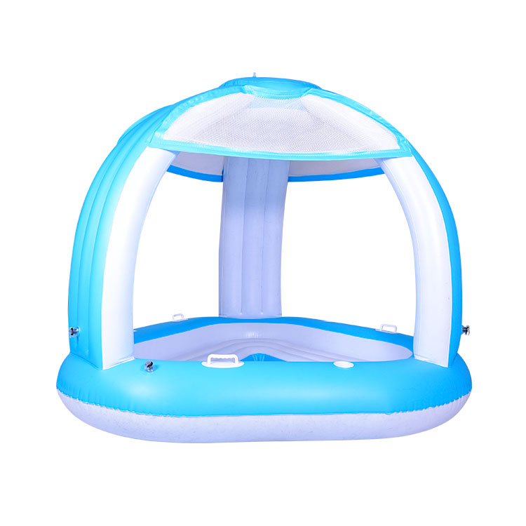 Custom Pool Float 3 Person Canopy Inflatable Island 2