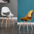 Nordic plastic dining chairs modern simple backrest stool desk makeup chair dining room kitchen furniture L