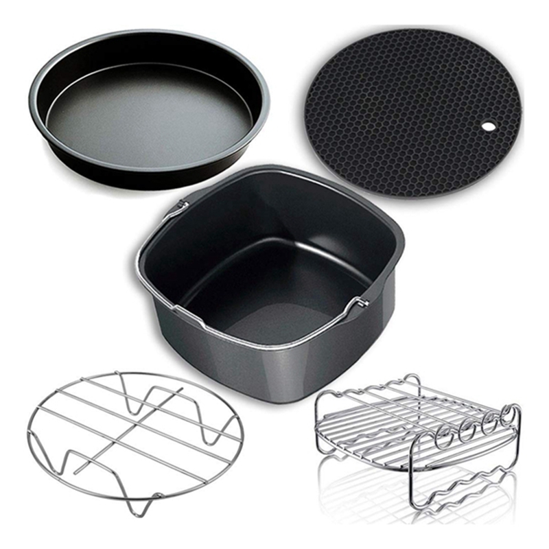 Hot Air Fryer Accessories Air Fryer Accessories and Air Fryer Accessories Fit for all 3.7QT-5.3QT-5.8QT,Set of 5-7 inch