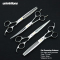 univinlions 7" dog grooming scissors pet dog shears animals cat cutting scissors dog thinning scissors up curved shear tools kit