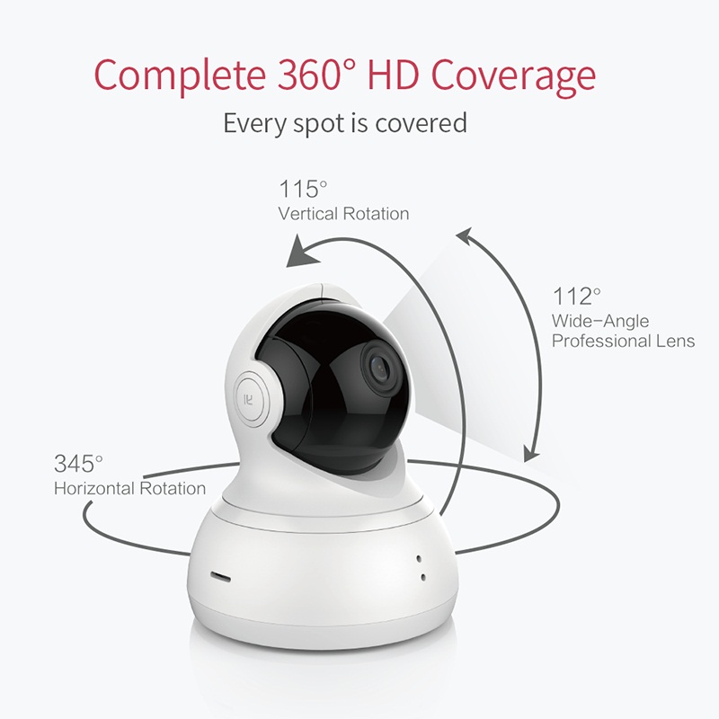 YI Dome Camera 1080P Wireless IP Security Surveillance Night Vision International Version Baby Monitor CCTV Wifi Cloud Available