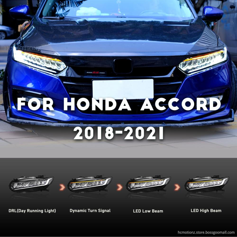 HCMOTIONZ Factory 2018-2021 Honda Accord LED Headlights