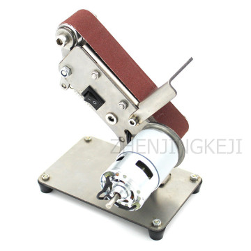 Miniature Electric Abrasive Belt Machine Sander Belt Grinder Polisher Home Woodworking Polishing Grinding Sanding Machine Tools