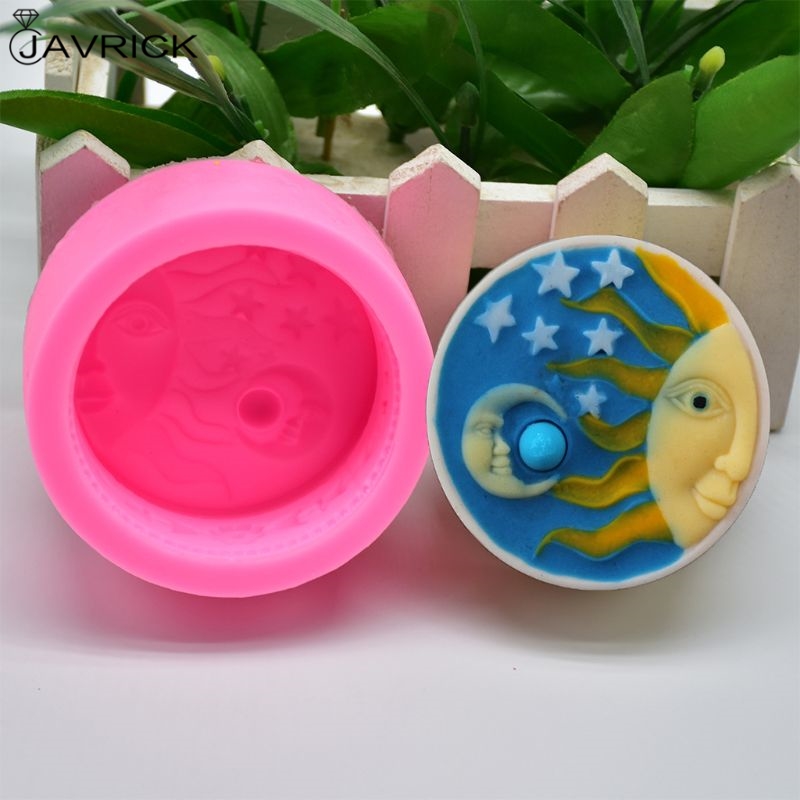 Sun and Moon Handmade Soap Silicone Mold DIY Baking Cake Fondant Decoration Epoxy Making Mould