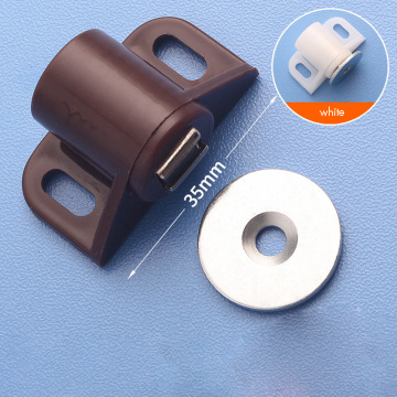 ABS Round Magnetic Door Catches Latch, Cabinet & Furniture Shutter Magnetic Catch Closer for Cupboards, Drawers, Closet