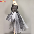 Black and White High Low Tutu Dress Children Halloween Birthday Costume Outfit Girls Pageant Party Ball Gown Fancy Tulle Dresses