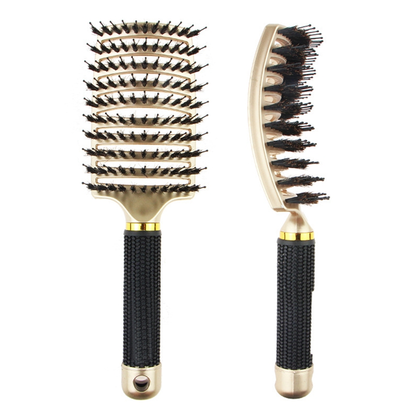 Boar Bristle Hair Brush-Curved And Vented Detangling Hair Brush For Women Long,Thick,Thin Curly Hair Vent Brush Gift Kit,1 pcs