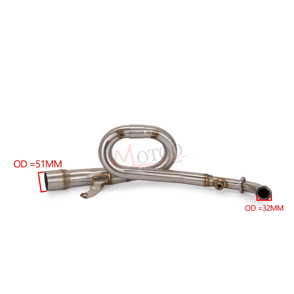 Motorcycle Exhaust System Connecting Middle Pipe Slip-On Front Pipe Loop Pipe For KAWASAKI Z125 Z 125 PRO 16-18 Without Muffler