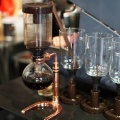 Japanese Style Siphon Coffee Maker Tea Siphon Pot Vacuum Coffeemaker Glass Type Coffee Machine Filter 3Cups Rose Gold