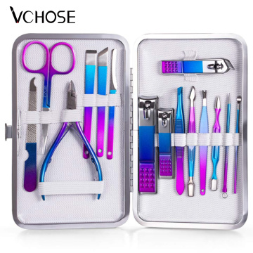 4-16PCS Professional Manicure Pedicure Set for Nail Tips Cutter Stainless Steel Nail Clipper Eagle Hook Tools Kit for Nail Art