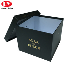 Wholesale Square Black Flower Box Gift