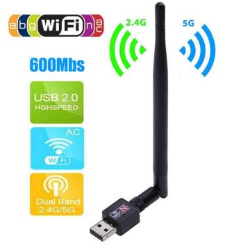 Wireless 600Mbps USB WiFi Router Adapter PC Network LAN Card Dongle with Antenna wifi Adapter wifi адаптер USB Adapter USB wifi