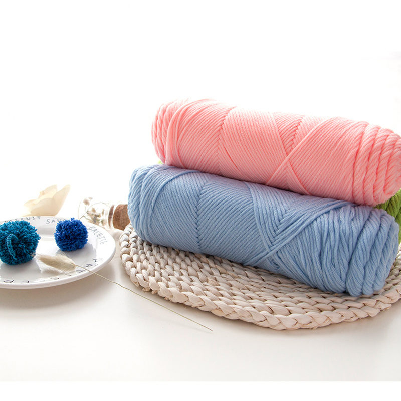 Promotion 5balls*100g Random mixed color Natural Soft Acrylon Cotton Yarn Thick Crochet yarn for knitting Wool thread,Z4631