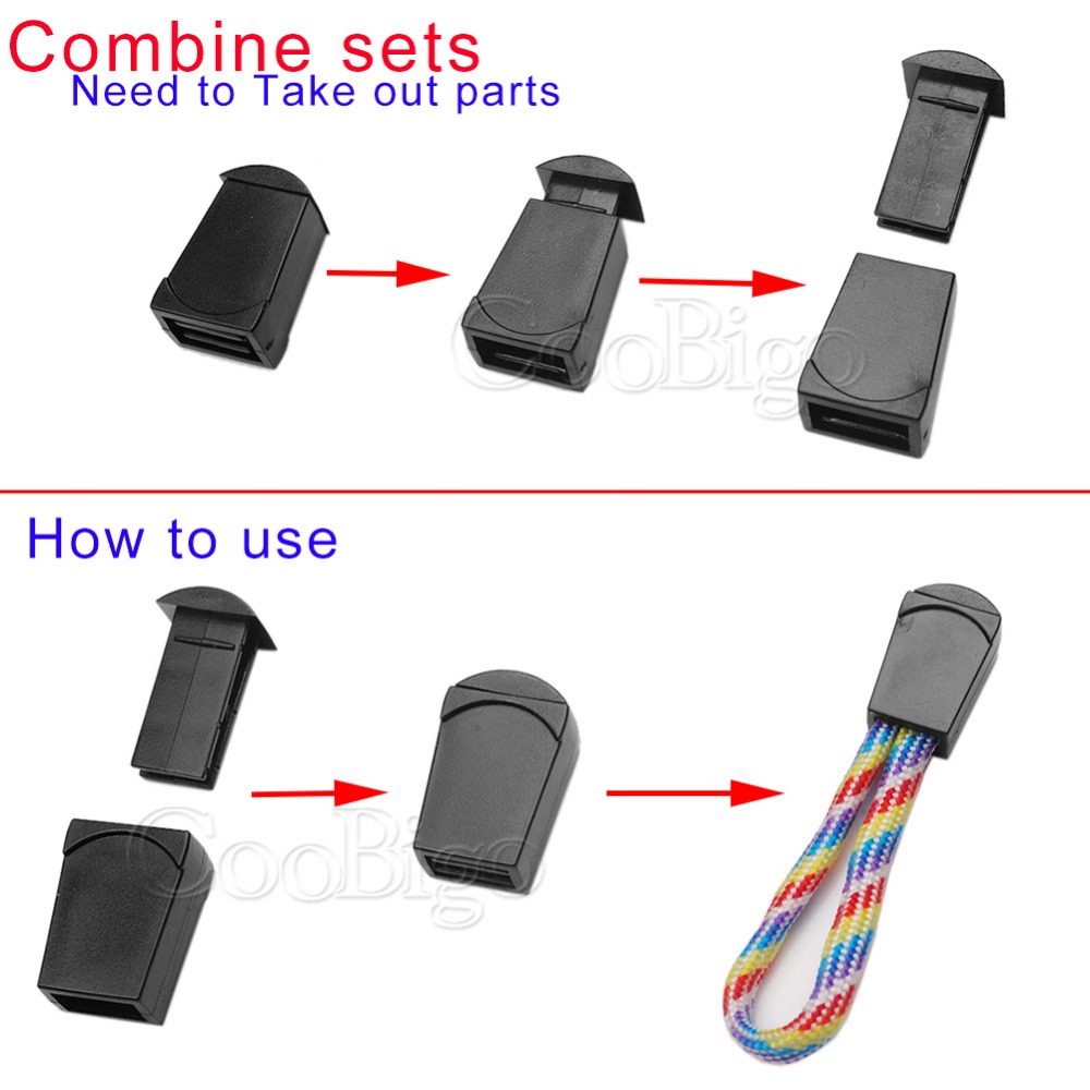 10pcs Colorful Zipper Pulls Clip Cord Lock Ends Buckles for Backpack Pull Lanyard Apparel Shoelace Rope Bag DIY Accessories