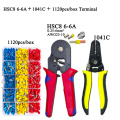 HSC8 Pliers Kit D2 Wire Cutting Pliers Tube Type Terminal Box Electrical Clamp Terminal Tube Tool Red Pliers 6-6A 0.25-6mm2 Mini