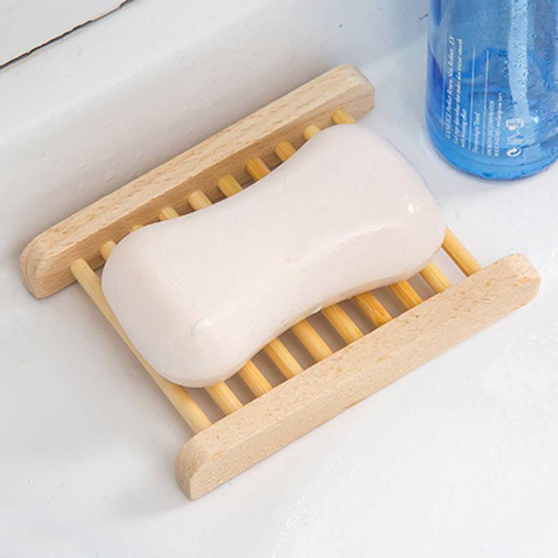 Natural Wood Soap Dish Wooden Soap Tray Holder Storage Soap Rack Plate Box Container for Bath Shower Plate Bathroom