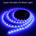 5m 12V UV LED Strip SMD 5050 3528 2835 Black Flexible LED light 60leds/m Ultraviolet Ray Tape Lamp