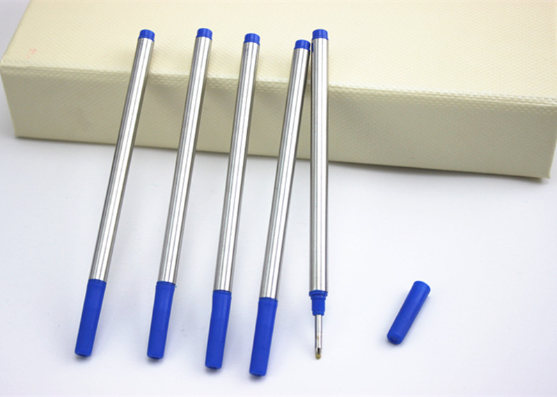 10 Pcs/Lot blue/black roller ball Pen Refills for any roller ball pen stationery office writing ink refill accessories MB09