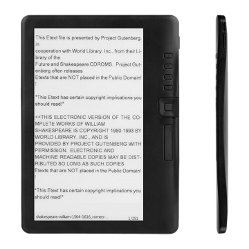 BK7019 Electronic Paper Book Reader 7 Inch TFT Color Sn Ebook Reader o Video MP3 Player Rechargeable 16GB