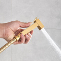 Gold Solid Brass Bidet Sprayer Douche Toilet Kit Brass Shattaf Spray Copper Valve Set Jet Bidet Faucet Bathroom Bidet Shower
