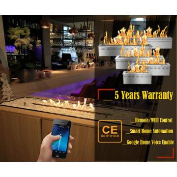 Inno-Fire 24 inch Luxury indoor Remote control intelligent silver or black ethanol chimenea insertable