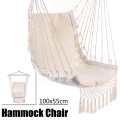 Nordic style Home Garden Hanging Hammock Chair Outdoor Indoor Dormitory Swing Hanging Chair with Wooden Rod