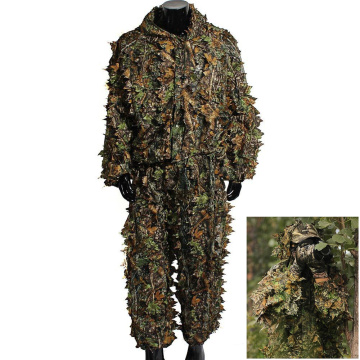 Hunting Clothes Ghillie Suits Maple Leaf Hooded 3D Bionic Training Uniform Military Sniper Cloak Camouflage Birdwatch Clothing