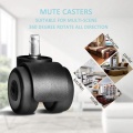 5Pc Universal Mute Caster 2 Inch Replacement Office Chair Swivel Rubber Rollers Wheels For Furniture Hardware